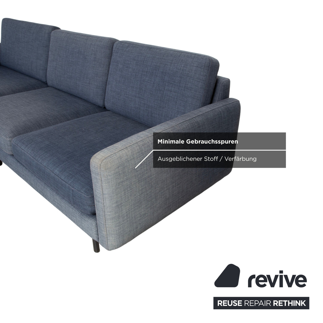 Bolia Scandinavia Fabric Corner Sofa Blue Sofa Couch