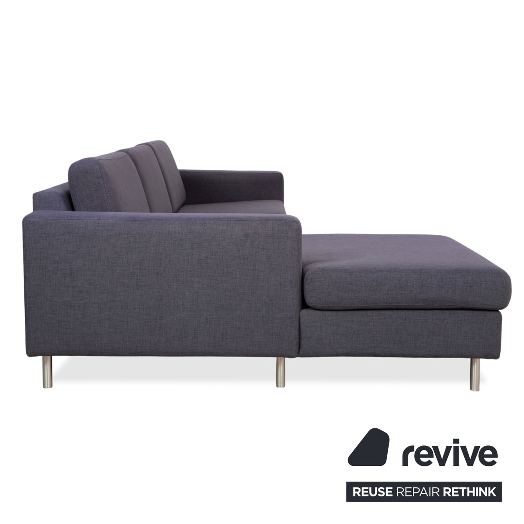 Canapé d'angle Bolia Scandinavia en tissu gris et bleu