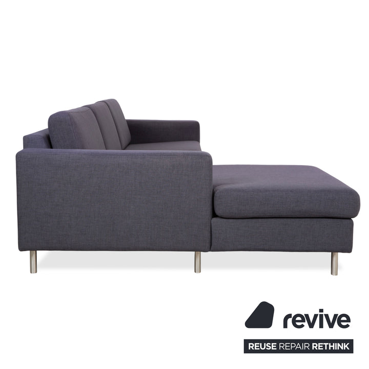 Canapé d'angle Bolia Scandinavia en tissu gris et bleu