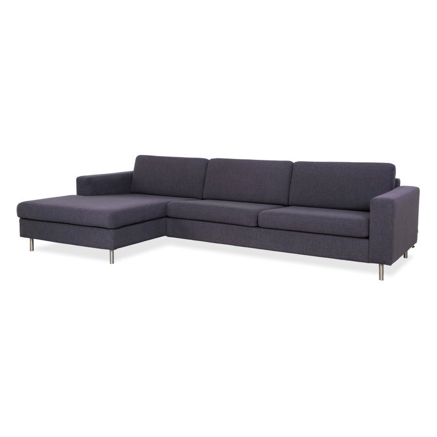 Canapé d'angle Bolia Scandinavia en tissu gris et bleu