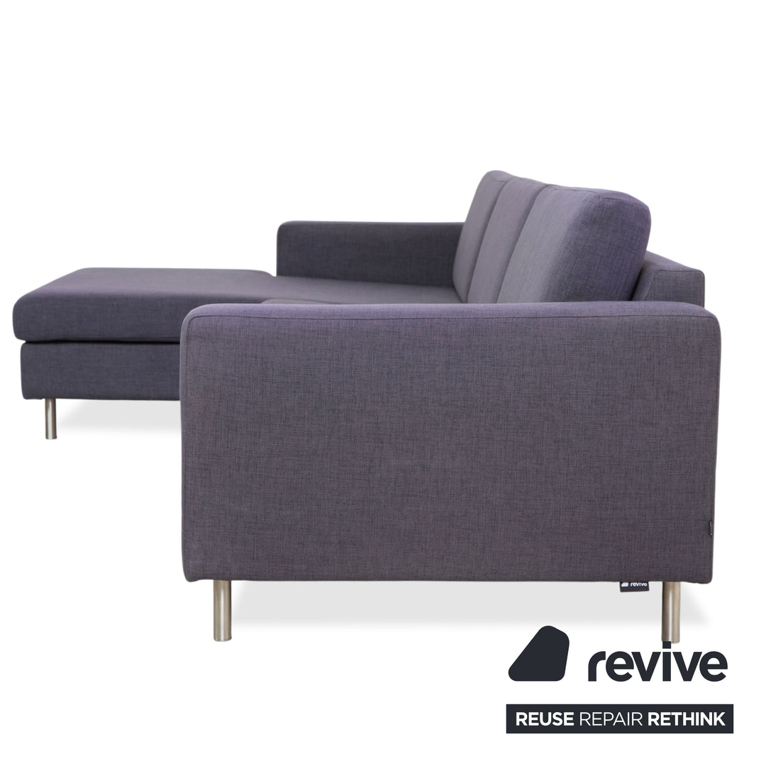 Canapé d'angle Bolia Scandinavia en tissu gris et bleu