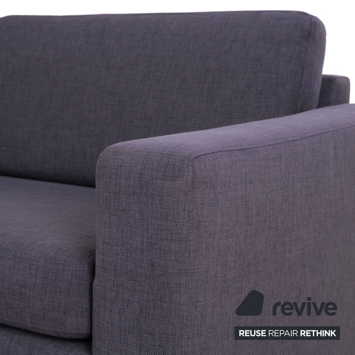 Canapé d'angle Bolia Scandinavia en tissu gris et bleu