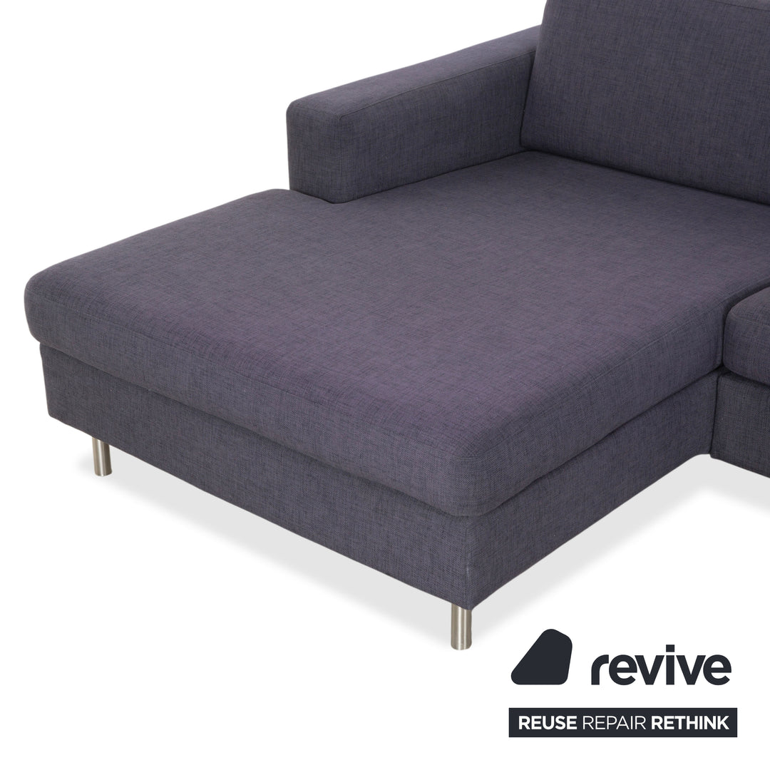 Canapé d'angle Bolia Scandinavia en tissu gris et bleu