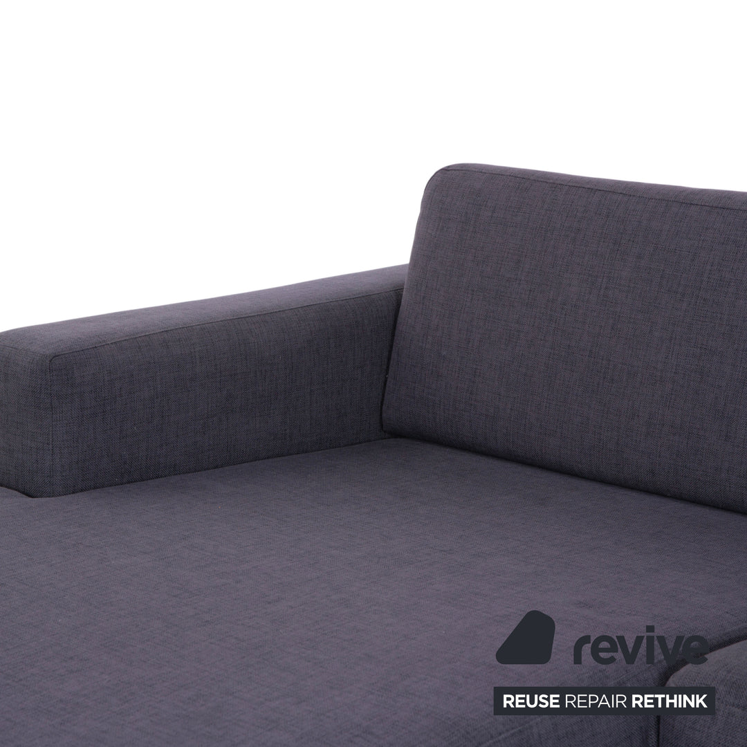 Canapé d'angle Bolia Scandinavia en tissu gris et bleu