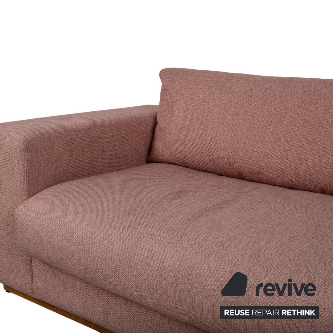 Bolia Sepia Garnitur Stoff Dreisitzer Hocker Rosé Altrosa Sofa Couch Staufach