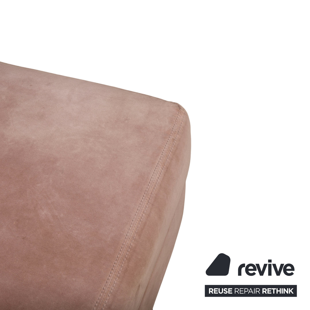 Bolia Sepia Garnitur Stoff Dreisitzer Hocker Rosé Altrosa Sofa Couch Staufach