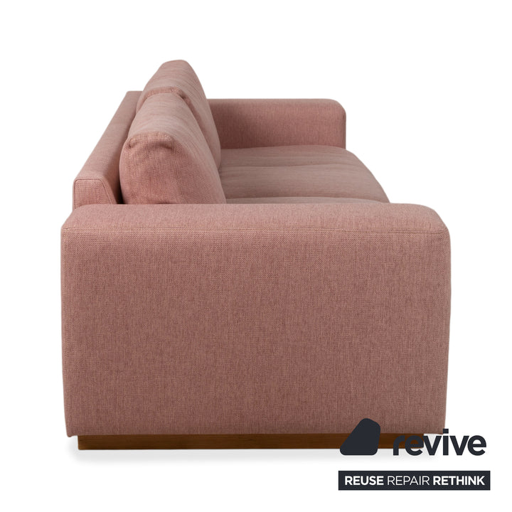 Bolia Sepia Garnitur Stoff Dreisitzer Hocker Rosé Altrosa Sofa Couch Staufach
