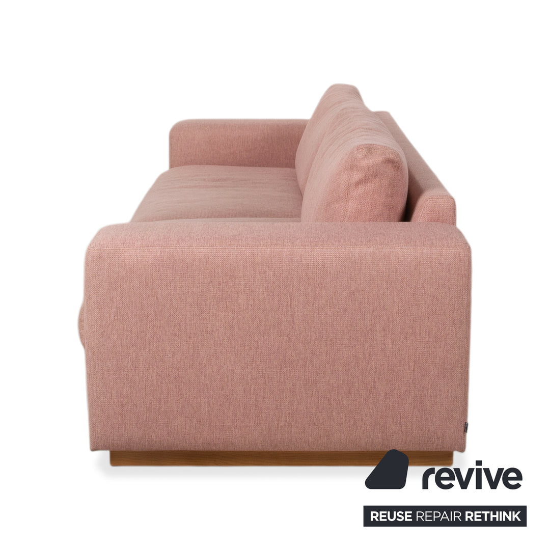 Bolia Sepia Garnitur Stoff Dreisitzer Hocker Rosé Altrosa Sofa Couch Staufach