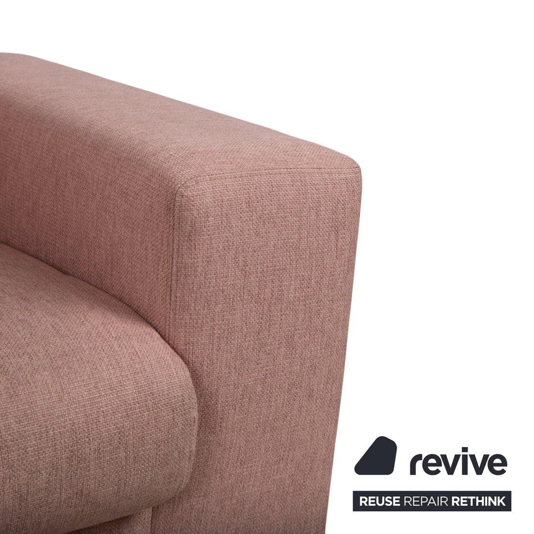 Bolia Sepia Garnitur Stoff Dreisitzer Hocker Rosé Altrosa Sofa Couch Staufach