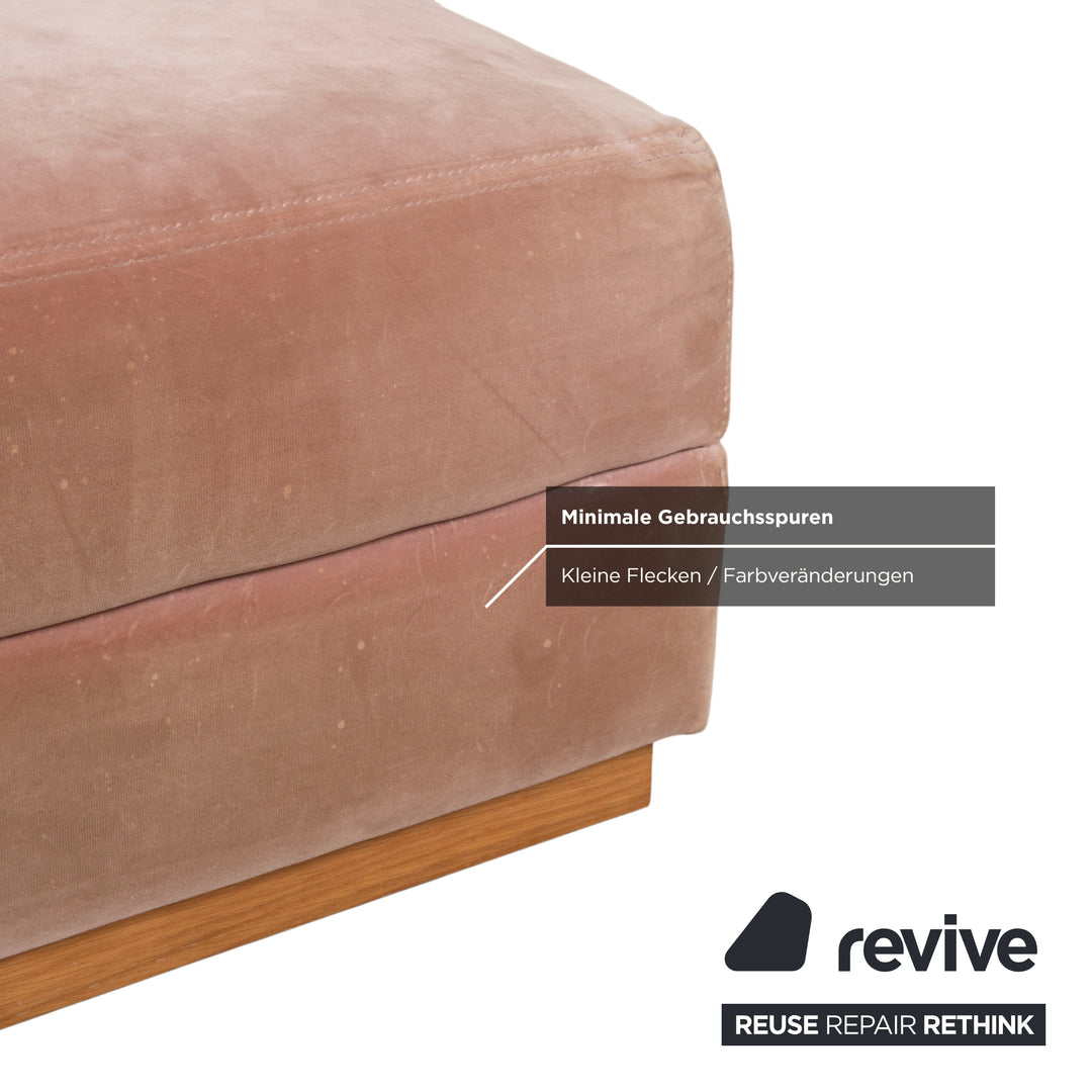 Bolia Sepia Garnitur Stoff Dreisitzer Hocker Rosé Altrosa Sofa Couch Staufach
