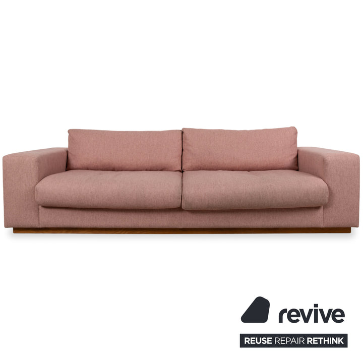 Bolia Sepia Garnitur Stoff Dreisitzer Hocker Rosé Altrosa Sofa Couch Staufach