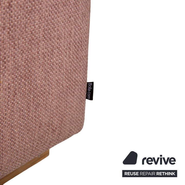 Bolia Sepia Garnitur Stoff Dreisitzer Hocker Rosé Altrosa Sofa Couch Staufach