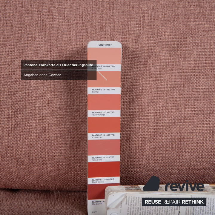 Bolia Sepia Stoff Dreisitzer Rosé Altrosa Sofa Couch