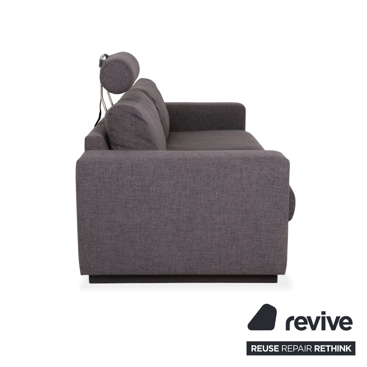 Canapé-pouf en tissu sépia Bolia, gris