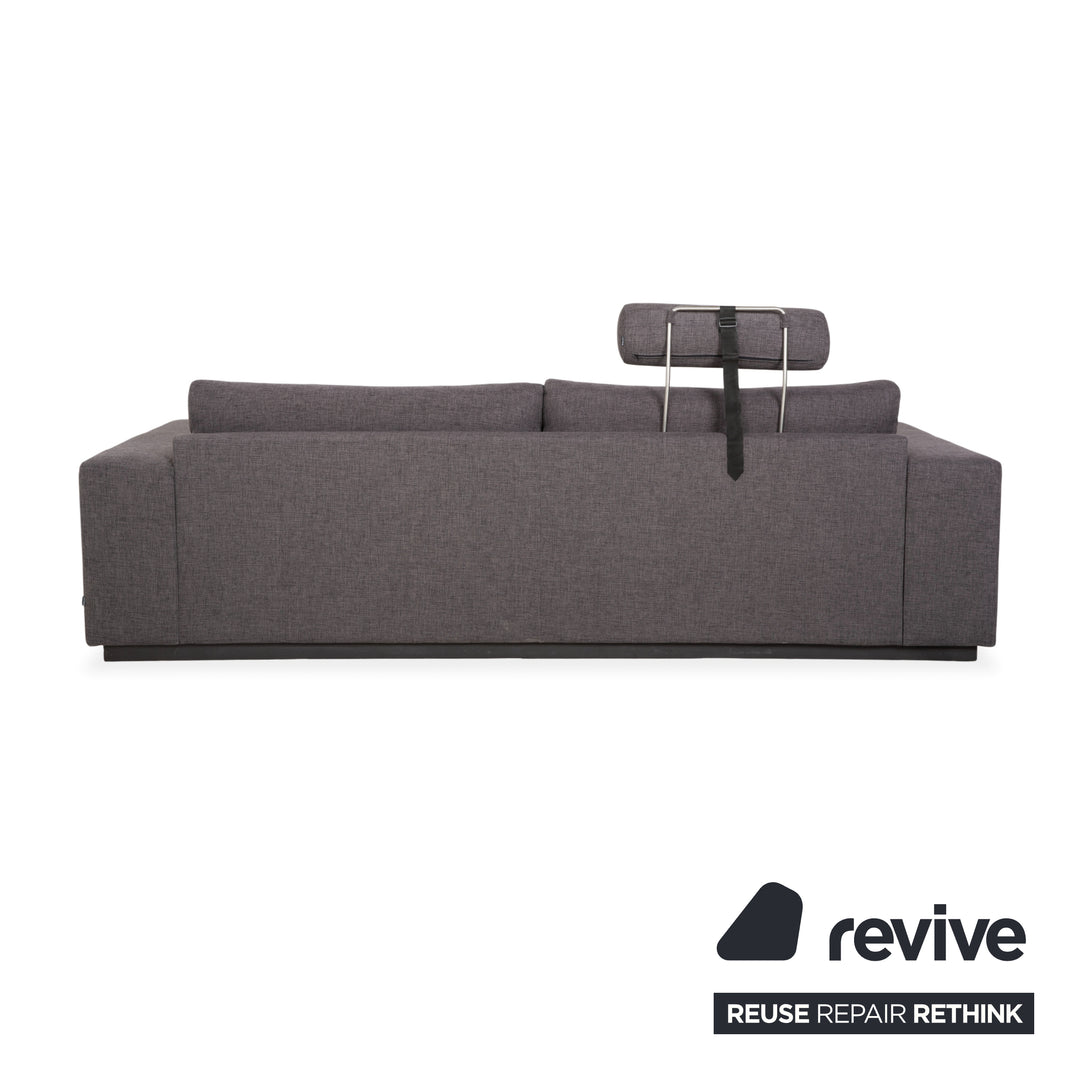 Bolia Sepia Fabric Sofa Ottoman Grey Couch
