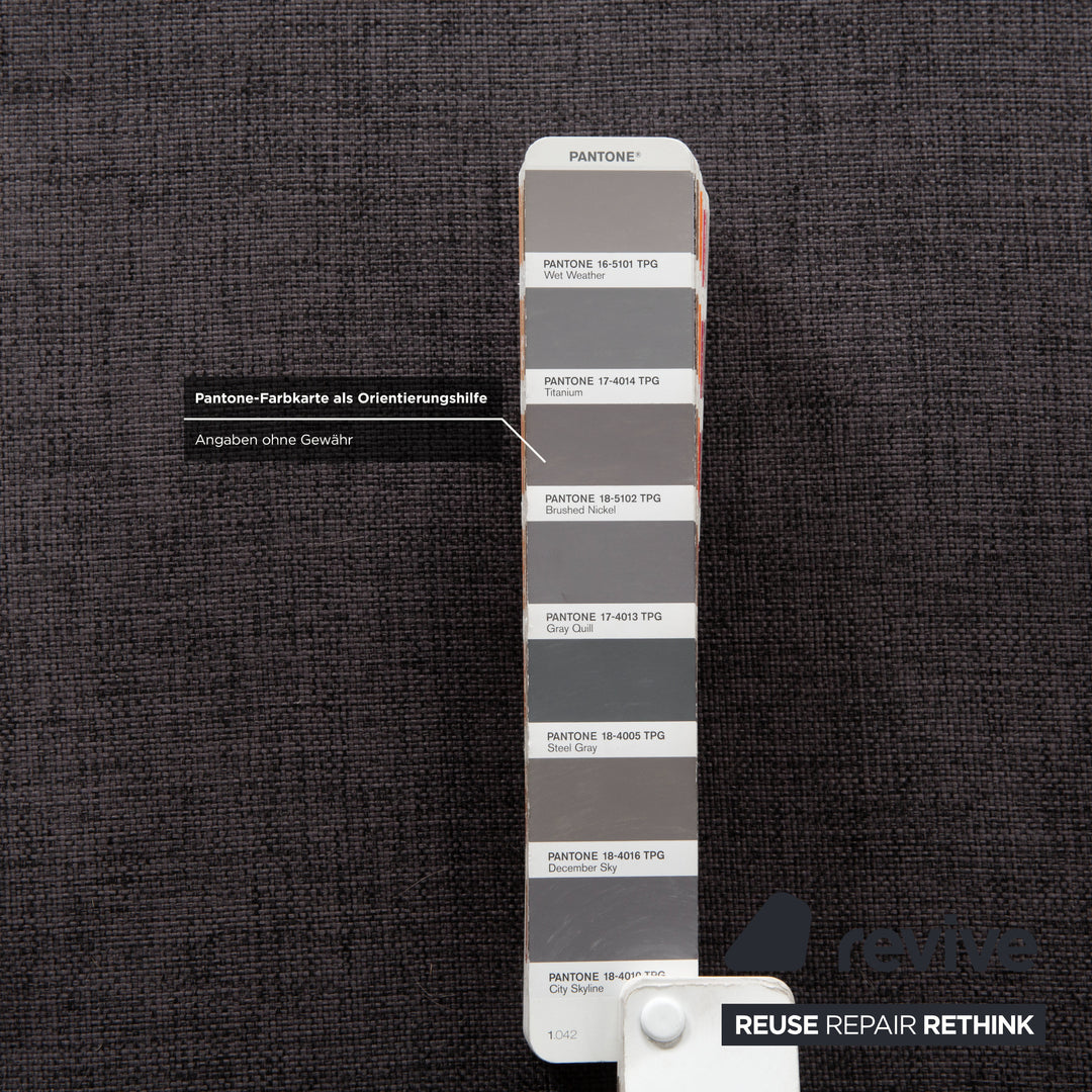 Canapé-pouf en tissu sépia Bolia, gris