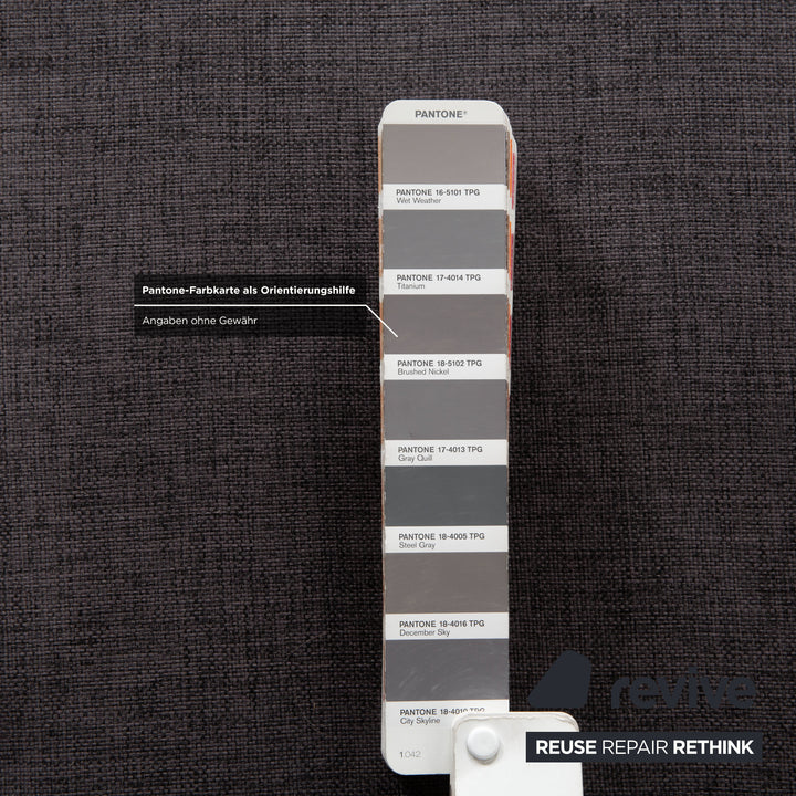 Canapé-pouf en tissu sépia Bolia, gris