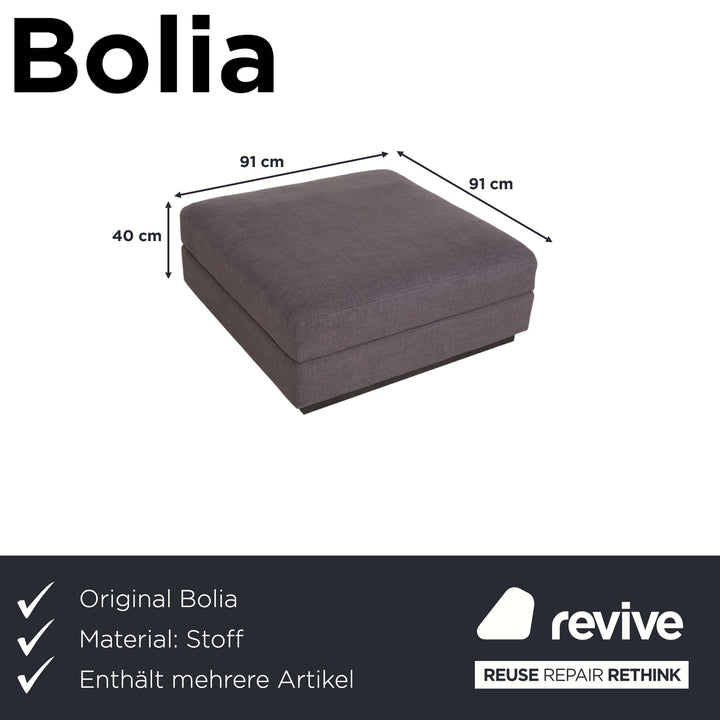 Bolia Sepia Stoff Sofa Hocker Grau Couch