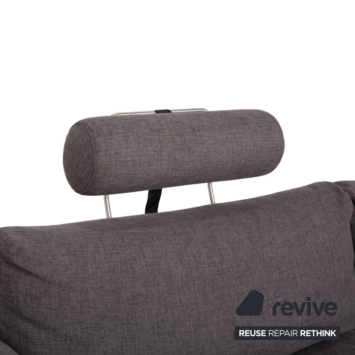 Canapé-pouf en tissu sépia Bolia, gris