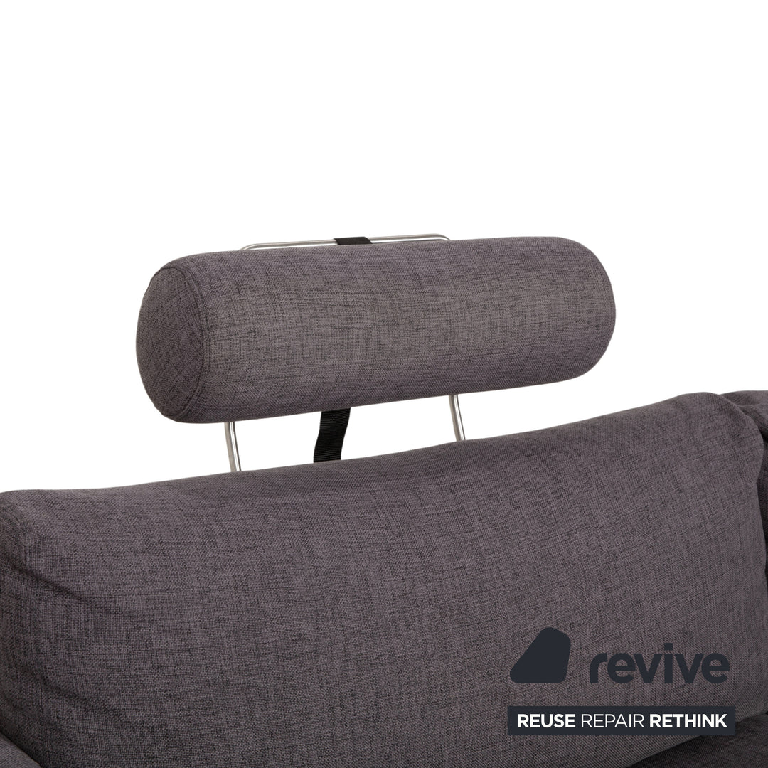 Bolia Sepia Fabric Sofa Ottoman Grey Couch