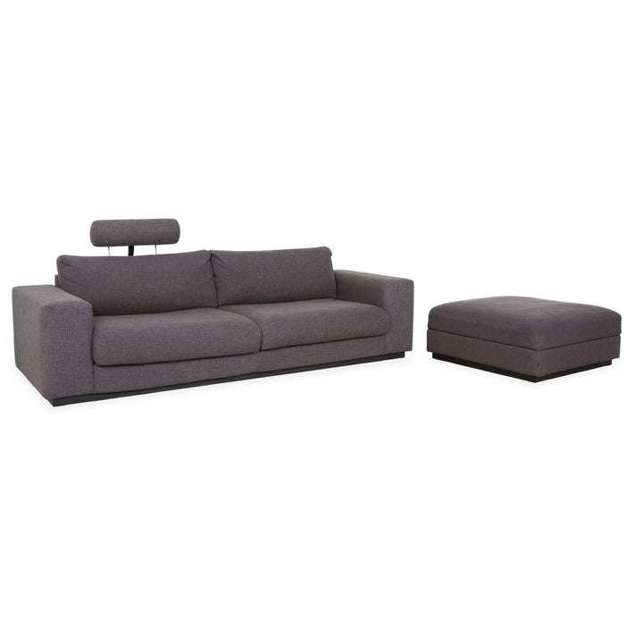 Bolia Sepia Fabric Sofa Ottoman Grey Couch