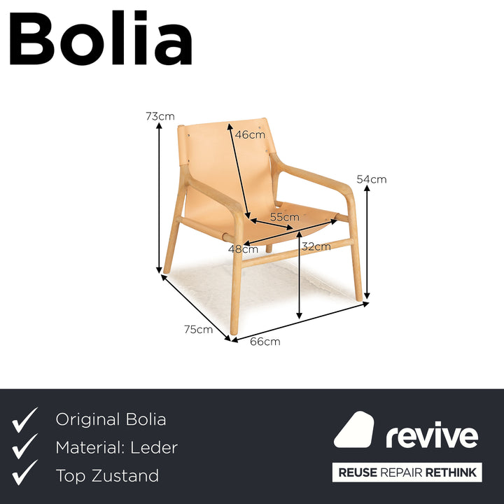 Bolia Soul Fauteuil Cuir Beige Marron Fauteuil Club