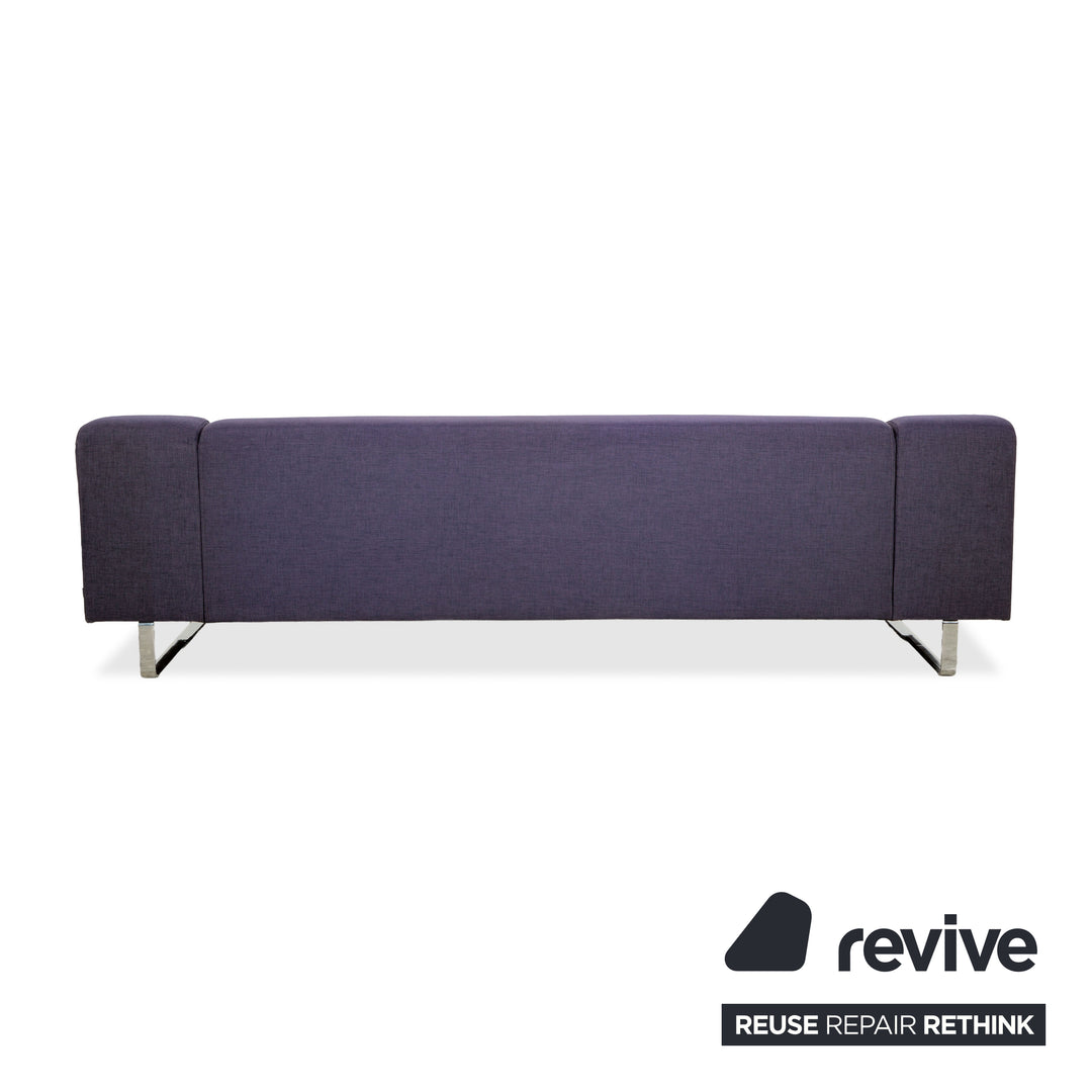 Bolia Stoff Dreisitzer Blau Lila Sofa Couch