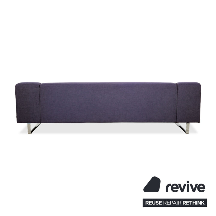 Bolia Stoff Dreisitzer Blau Lila Sofa Couch