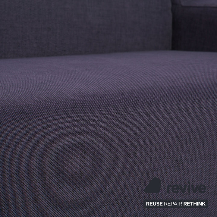 Bolia Stoff Dreisitzer Blau Lila Sofa Couch