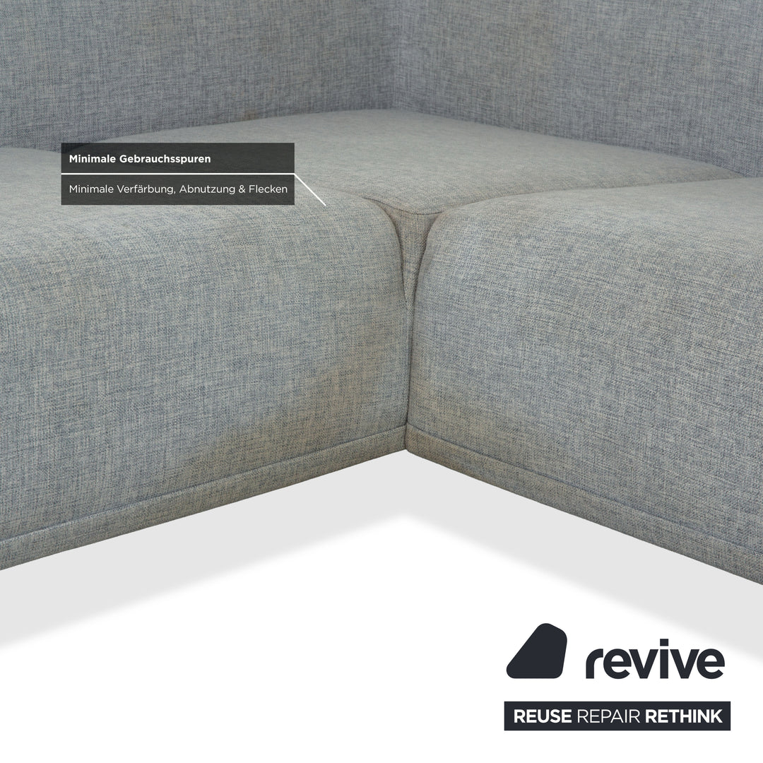 Bolia Stoff Ecksofa Hellgrau Blau Sofa Couch