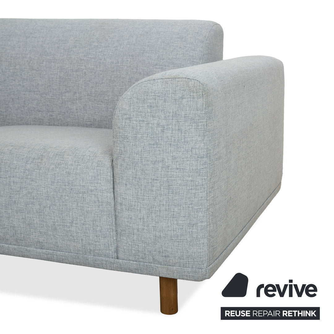 Bolia Stoff Ecksofa Hellgrau Blau Sofa Couch