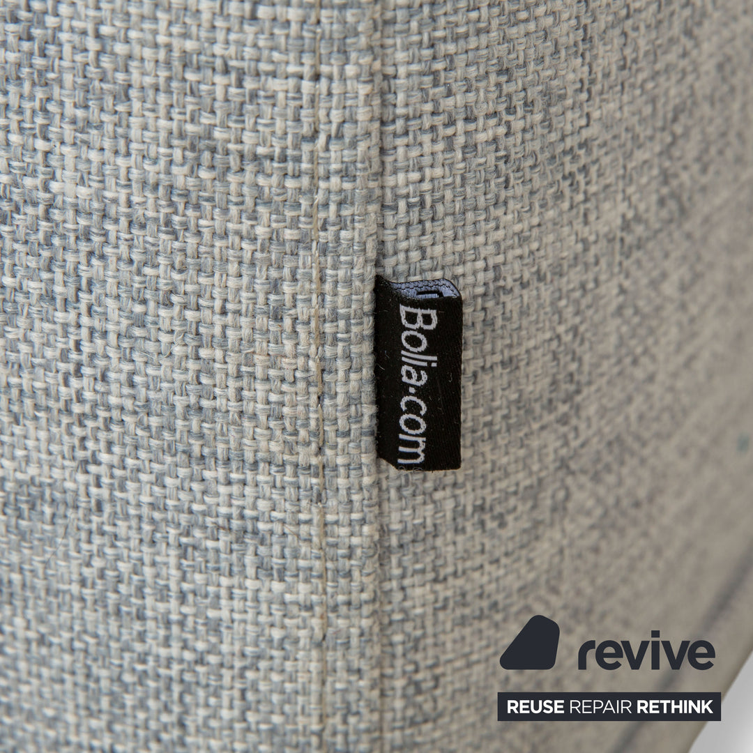 Bolia Stoff Ecksofa Hellgrau Blau Sofa Couch