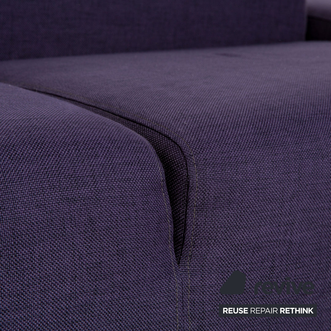 Bolia Stoff Sofa Garnitur Dreisitzer + Zweisitzer Lila Blau Couch
