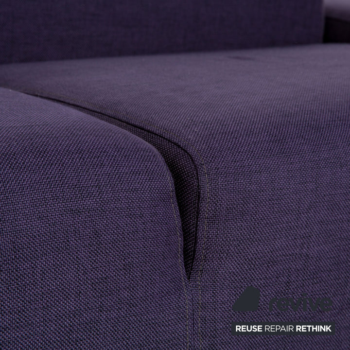 Bolia Stoff Sofa Garnitur Dreisitzer + Zweisitzer Lila Blau Couch
