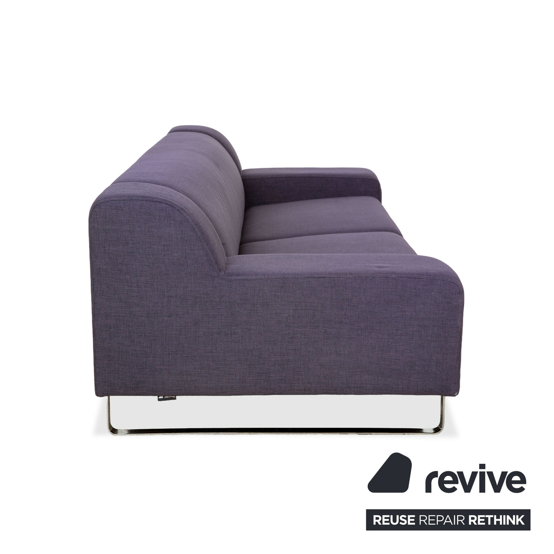 Bolia Stoff Sofa Garnitur Dreisitzer + Zweisitzer Lila Blau Couch