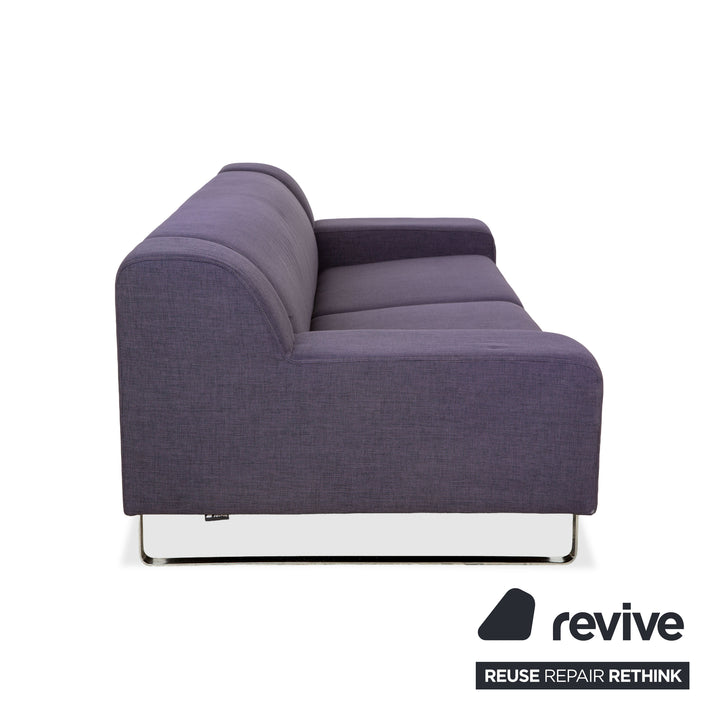Bolia Stoff Sofa Garnitur Dreisitzer + Zweisitzer Lila Blau Couch