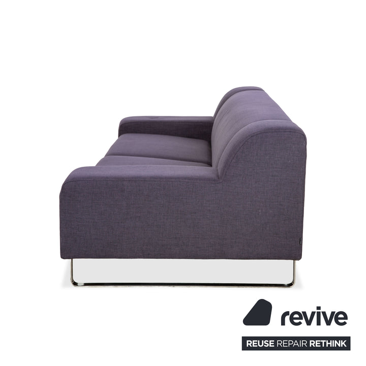 Bolia Stoff Sofa Garnitur Dreisitzer + Zweisitzer Lila Blau Couch