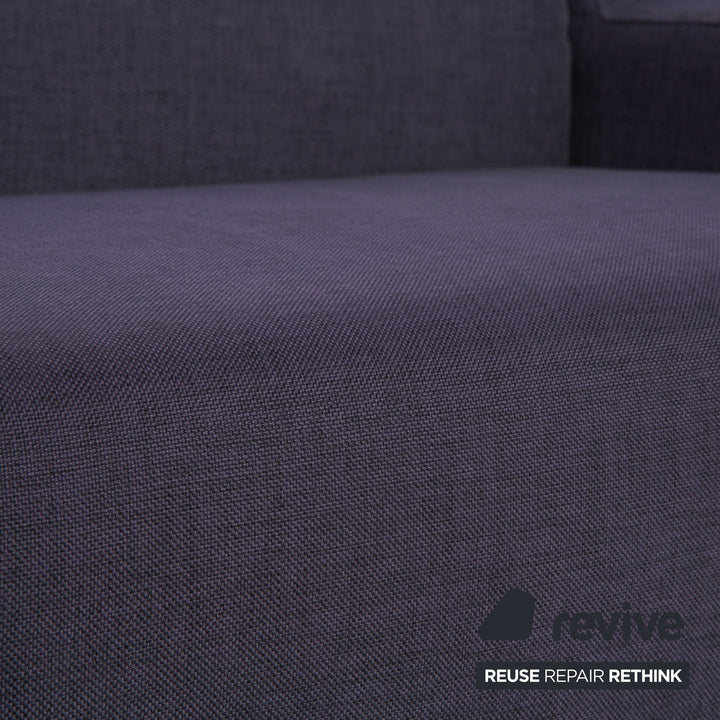 Bolia Stoff Sofa Garnitur Dreisitzer + Zweisitzer Lila Blau Couch