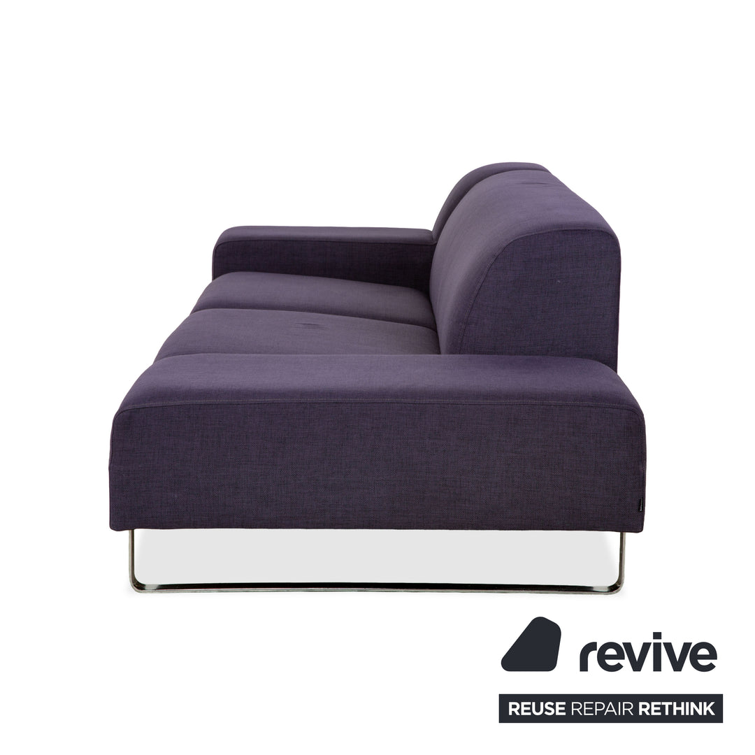 Bolia Stoff Sofa Garnitur Dreisitzer + Zweisitzer Lila Blau Couch