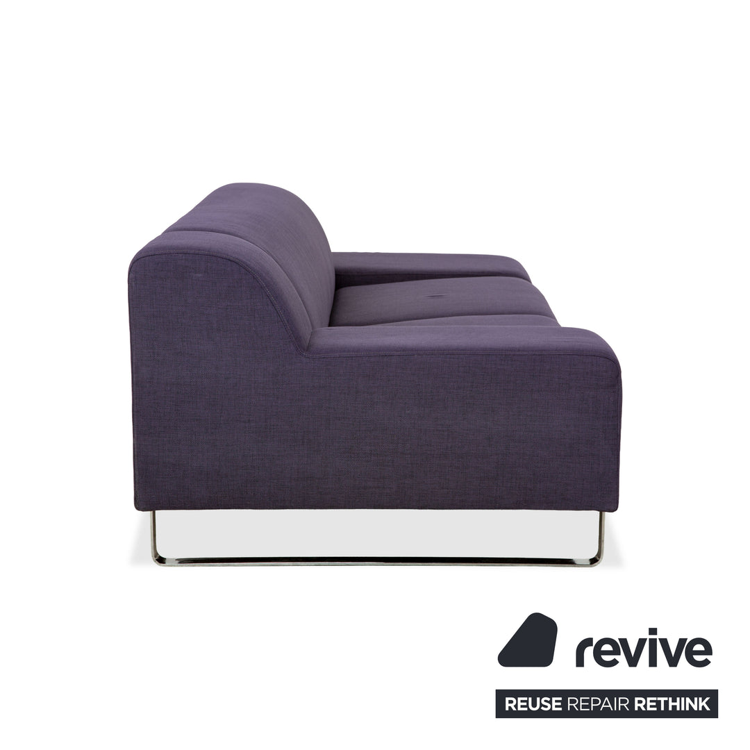Bolia Stoff Sofa Garnitur Dreisitzer + Zweisitzer Lila Blau Couch