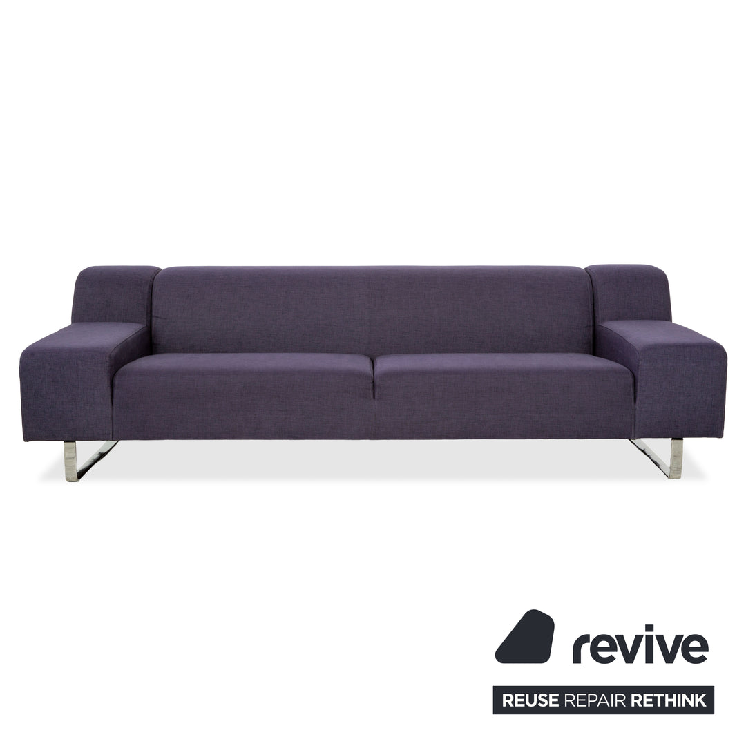 Bolia Stoff Sofa Garnitur Dreisitzer + Zweisitzer Lila Blau Couch