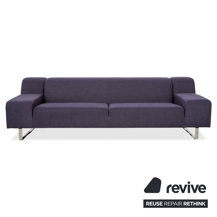 Bolia Stoff Sofa Garnitur Dreisitzer + Zweisitzer Lila Blau Couch