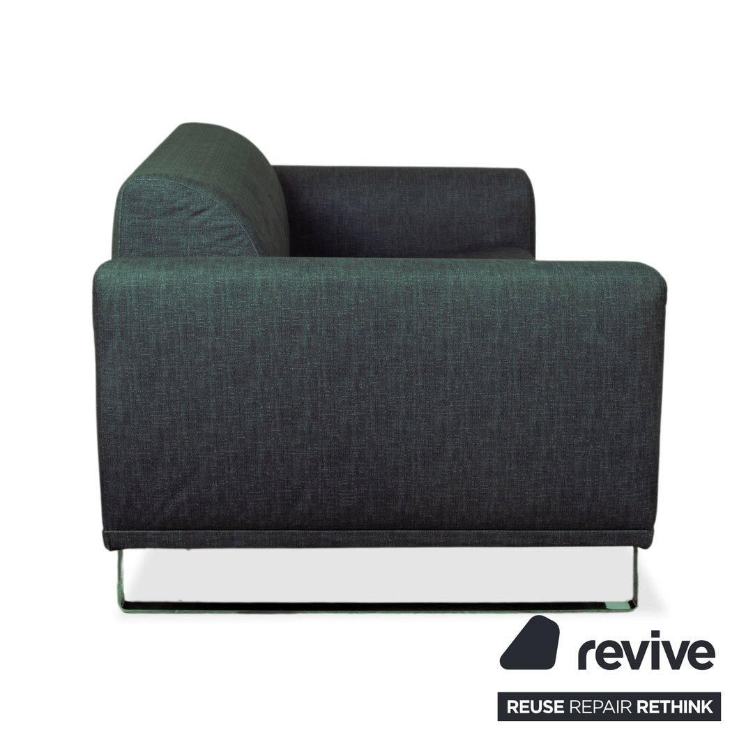 Bolia Stoff Zweisitzer Blau Grün Petrol Sofa Couch