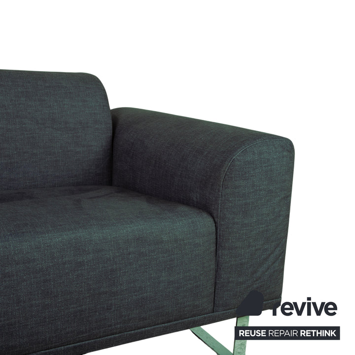 Bolia Stoff Zweisitzer Blau Grün Petrol Sofa Couch