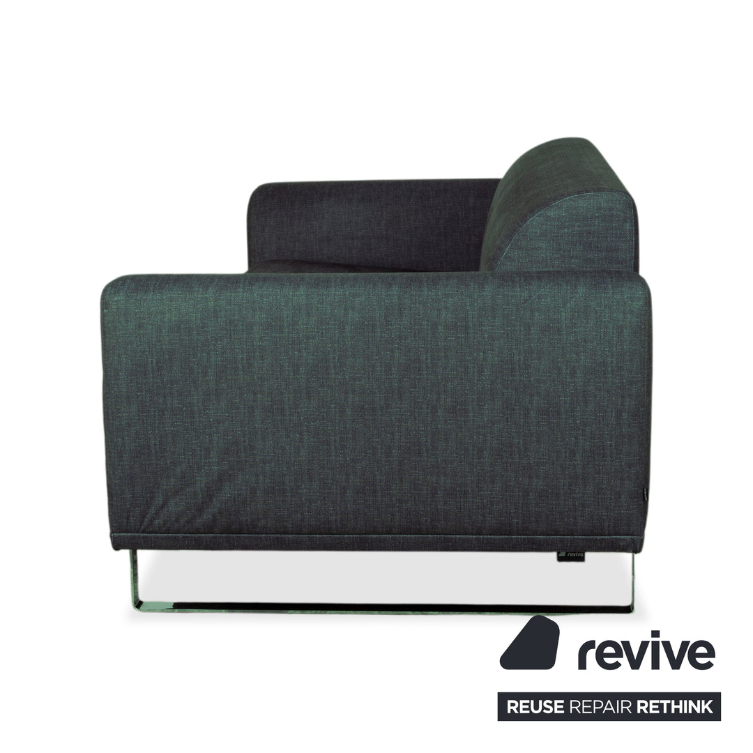 Bolia Stoff Zweisitzer Blau Grün Petrol Sofa Couch