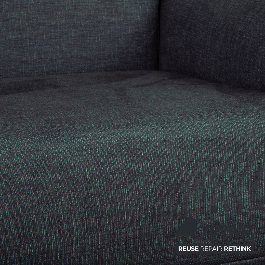 Bolia Stoff Zweisitzer Blau Grün Petrol Sofa Couch