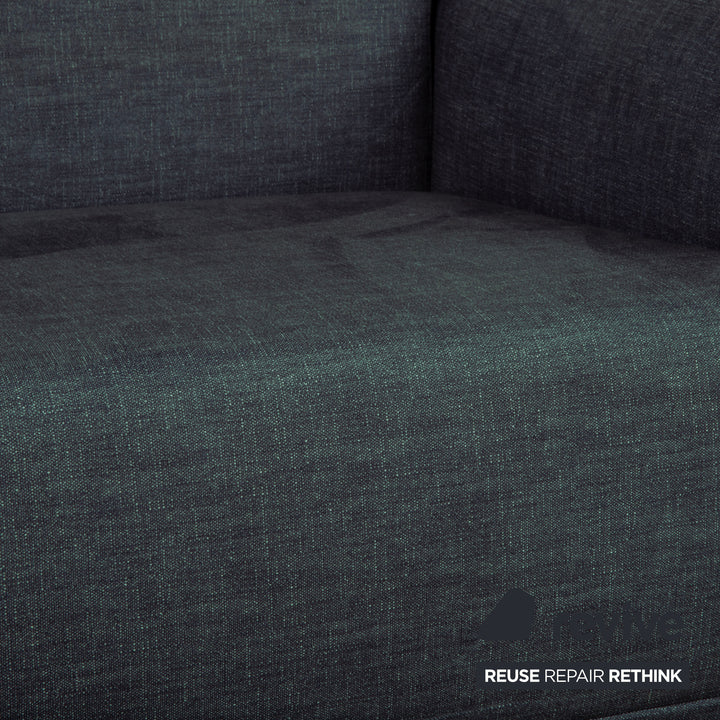Bolia Stoff Zweisitzer Blau Grün Petrol Sofa Couch
