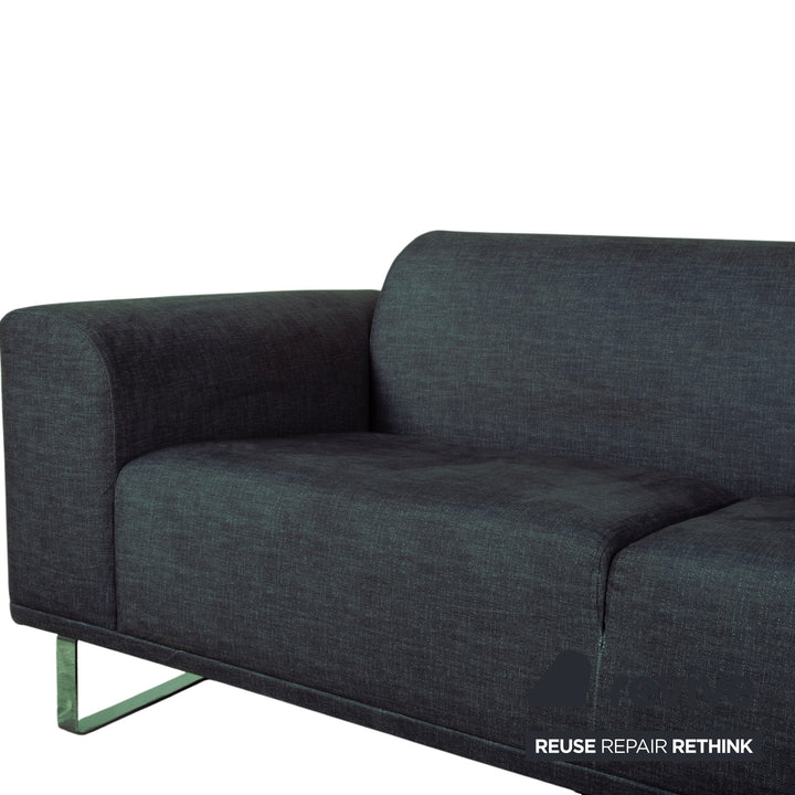 Bolia Stoff Zweisitzer Blau Grün Petrol Sofa Couch