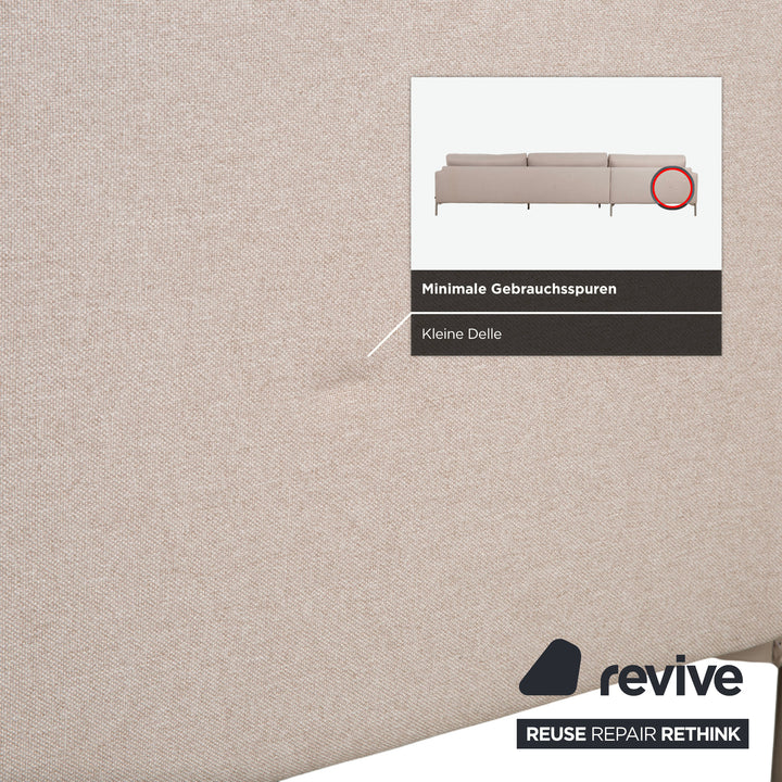 Canapé d'angle en tissu Bolia Veneda, crème beige