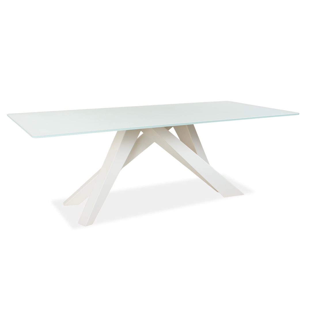 Table de salle à manger en verre blanc Bonaldo Big Table